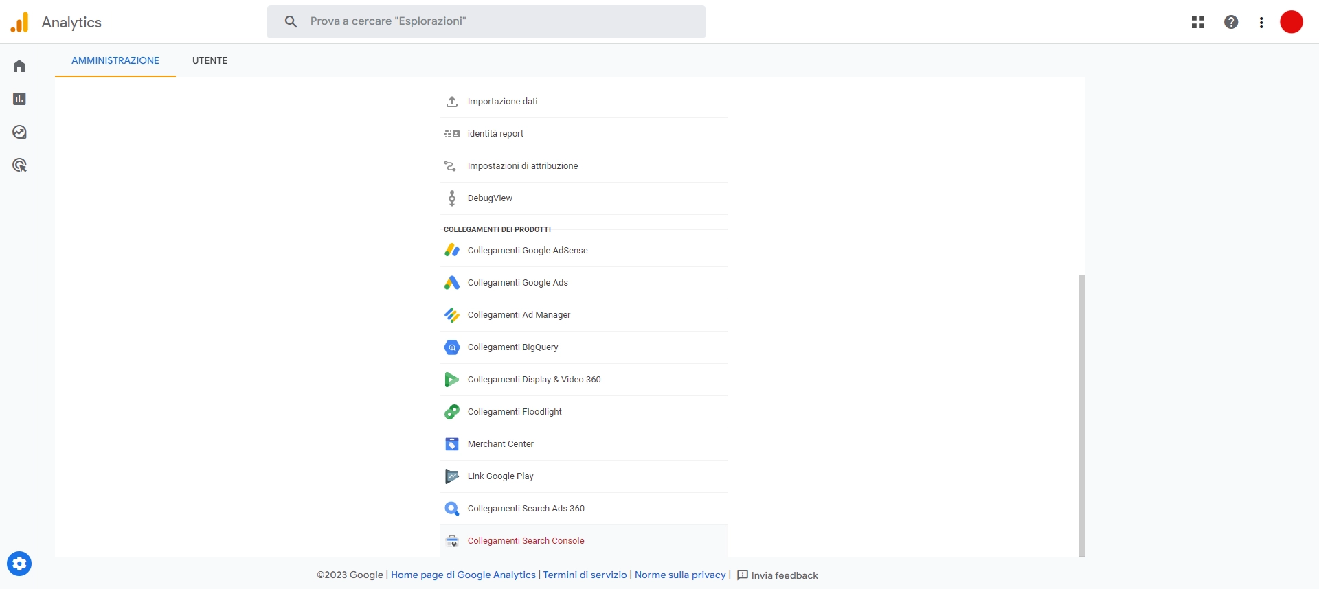 Come impostare Google Search Console: 5. Collegamento a Google Analytics - SEO Brescia