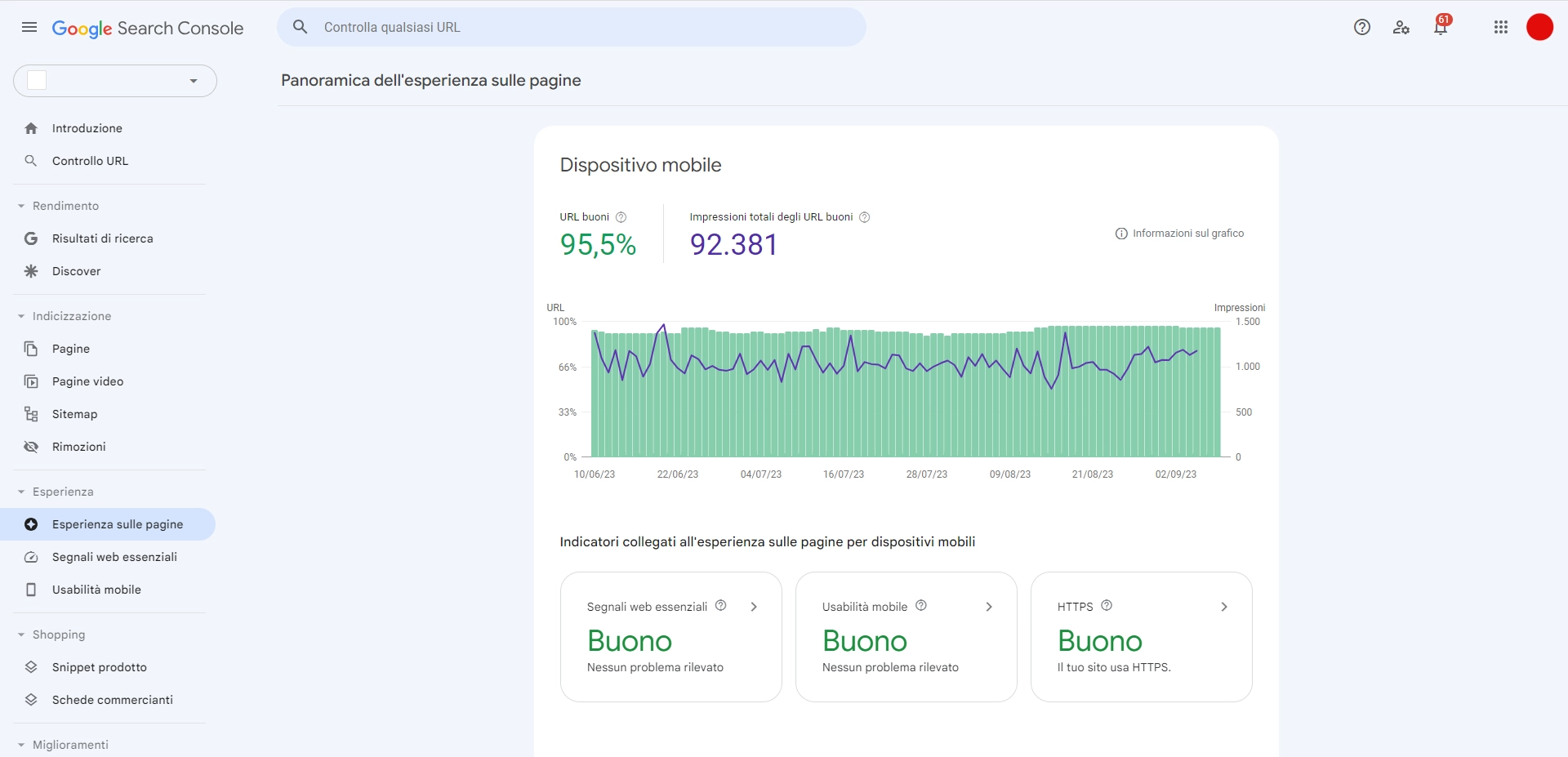 Come utilizzare Google Search Console: esperienza utente sul sito - SEO Brescia