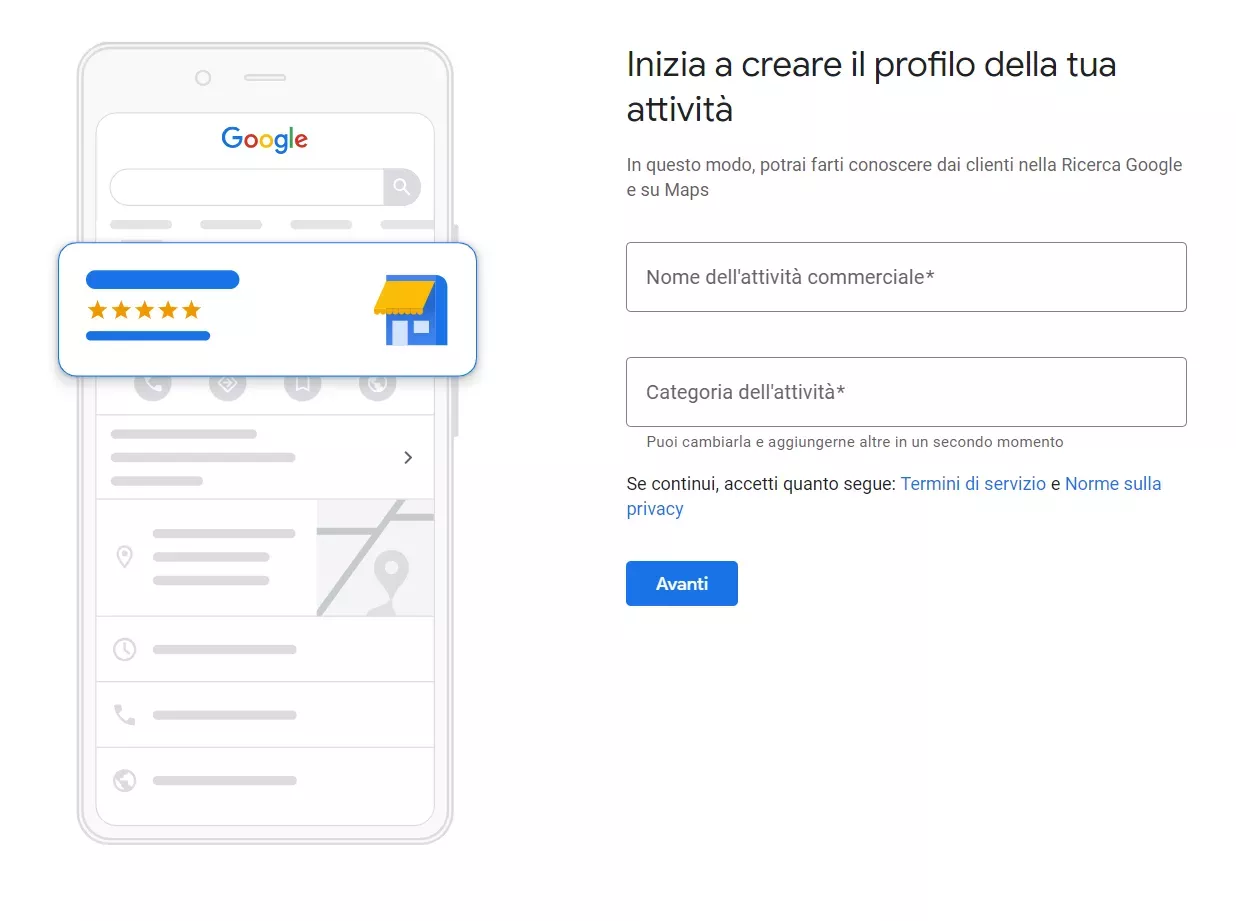 Creazione profilo aziendale Google Business Profile - SEO Brescia