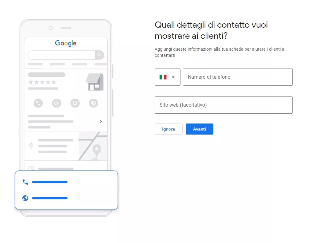 Dettagli attività Google Business Profile - SEO Brescia